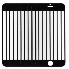 10 pcs for iphone 6 front screen outer glass lens black 5fc3ece323623