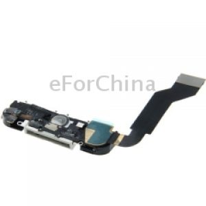 4 in 1 for iPhone 4S (Original MIC Repair Speak + Original Tail Connector Charger Flex Cable + Original Speaker Buzzer Repair Parts Ring + Original Antenna Flex Ribbon Cable) Dock Connector Assembly(White)