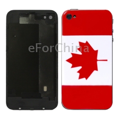 canada flag style glass back cover for iphone 4 5fbd329fdf82b