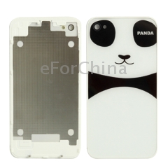 panda style painting glass back cover for iphone 4s 5fbd332369cde