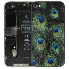 peacock pattern glass back cover for iphone 4 5fbd3308c2861