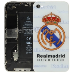 realmadrid football club style glass back cover for iphone 4 white 5fbd33159e165