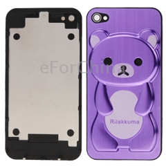 rilakkuma style emboss metal brushed back cover for iphone 4 purple 5fbd32bfe51d4