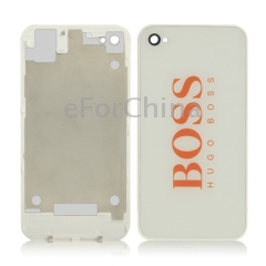 boss words style glass back cover for iphone 4 white 5fe7925ee8261