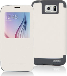 Mercury Goospery WOW Bumper View Flip cover for Samsung Galaxy S6 Edge+ G928 - Λευκή