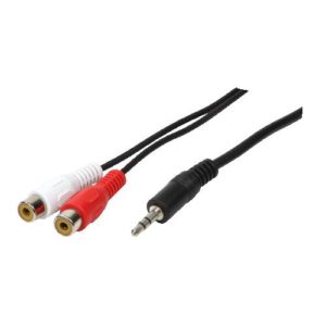 Cable Audio 3.5mm/M - 2 x RCA/F 0.2m Logilink CA1047