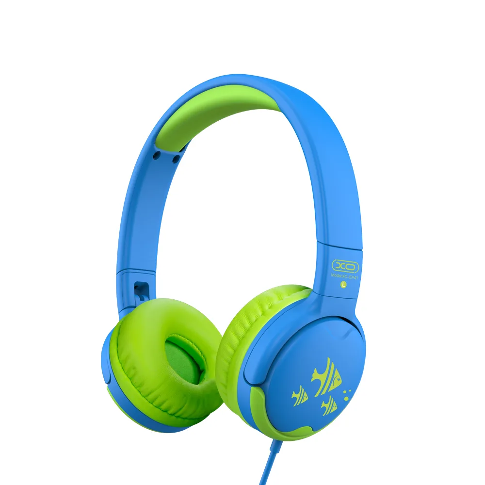 XO EP47 Ακουστικό Παιδικό για Εκμάθηση Ενσύρματο Μπλέ-Πράσινο