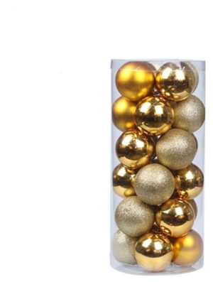 Artezan Χριστουγεννίατικες Μπάλες 8cm Χρυσό 24τμχ/κουτί