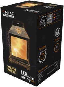 Entac LED Mini Χάλκινο Φανάρι Χάλκινο 12cm