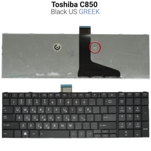 Πληκτρολόγιο Toshiba C850 Μαύρο GREEK