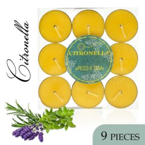 9 Τεμάχια Κεριά Ρεσώ - Άρωμα Citronella