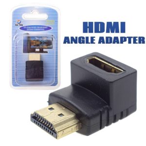 HDMI Adapter Male - Female Corner Bracket Black