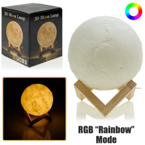 Διακοσμητική 3D Λάμπα "Σελήνη" (RGB)