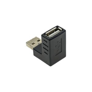 Γωνιακός Αντάπτορας 90° USB 2.0 Male - Female  Black