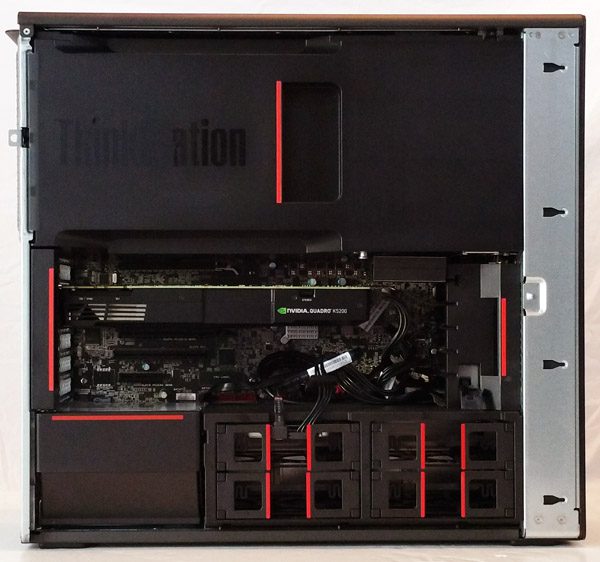 Lenovo ThinkStation P700 Side Panel Off