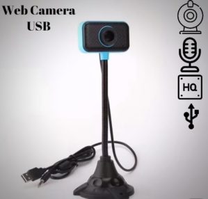 Επιτραπέζια WebCamera USB με Μικρόφωνο Μαύρο-Μπλε