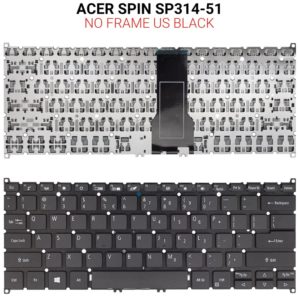 Πληκτρολόγιο ACER SPIN SP314-51 NO FRAME US BLACK
