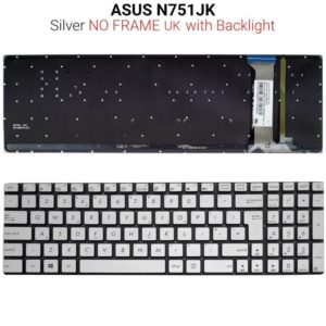 Πληκτρολόγιο ASUS N751JK Backlight No Frame UK