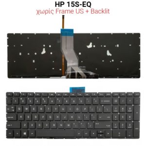 Πληκτρολόγιο HP 15S-EQ NO FRAME US + BACKLIT BLACK
