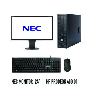 Σετ Hp ProDesk 400 G1 + NEC monitor 24″ + SET Keyboard/Mouse