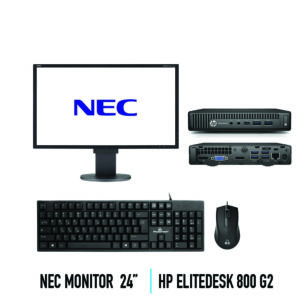 Σετ Hp Elitedesk 800 G2 + NEC monitor 24″ + SET Keyboard/Mouse