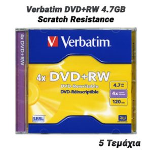 Verbatim DVD+RW 4.7GB Scratch Resistance (5 Τεμάχια)