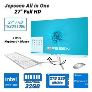Jepssen All in One 27" Full HD (i5-12500/32GB/2TB SSD NVMe/WiFi 6/Win11Pro)