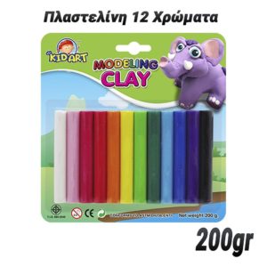 Πλαστελίνη 12 Χρώματα (200gr)
