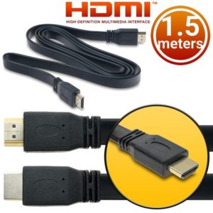 HDMI Καλώδιο Πλακέ Μαύρο 1