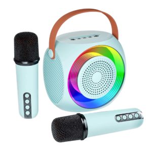ATC-10 Wireless Karaoke Speaker Blue  (2 microphones )