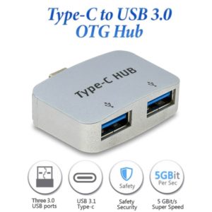 Type-C to USB 3.0 OTG Hub Silver