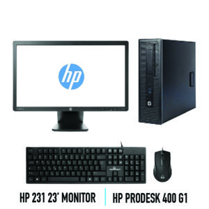 Σετ Hp ProDesk 400 G1 + HP monitor 23″ + SET Keyboard/Mouse