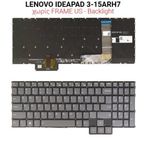 Πληκτρολόγιο LENOVO IDEAPAD 3-15ARH7 NO FRAME US + BACKLIGHT