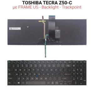 Πληκτρολόγιο TOSHIBA TECRA Z50-C WITH FRAME + BACKLIGHT + TRACKPOINT