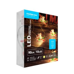 Modee Χριστουγεννιάτικα Διακοσμητικά Φωτάκια LED (10LED/120cm/10cm) Θερμό Λευκό