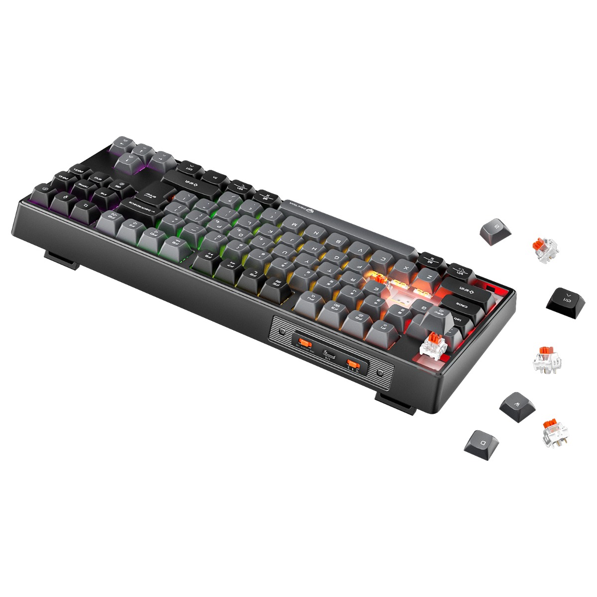 Meetion MT-MK14 Μηχανικό Πληκτρολόγιο Gaming Ενσύρματο & Ασύρματο με Bluetooth και 2.4G RGB Μαύρο US 8 Meetion MT-MK14 Μηχανικό Πληκτρολόγιο Gaming Ενσύρματο & Ασύρματο με Bluetooth και 2.4G RGB Μαύρο US - Image 8