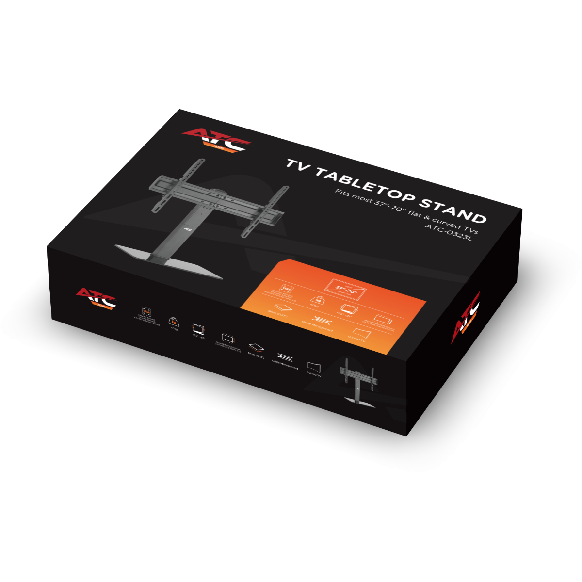 ATC-0323L Βάση Τηλεόρασης Επιτραπέζια Universal Περιστρεφόμενη με Γυάλινη Βάση 37" - 70" 13 ATC-0323L Βάση Τηλεόρασης Επιτραπέζια Universal Περιστρεφόμενη με Γυάλινη Βάση 37" - 70" - Image 13