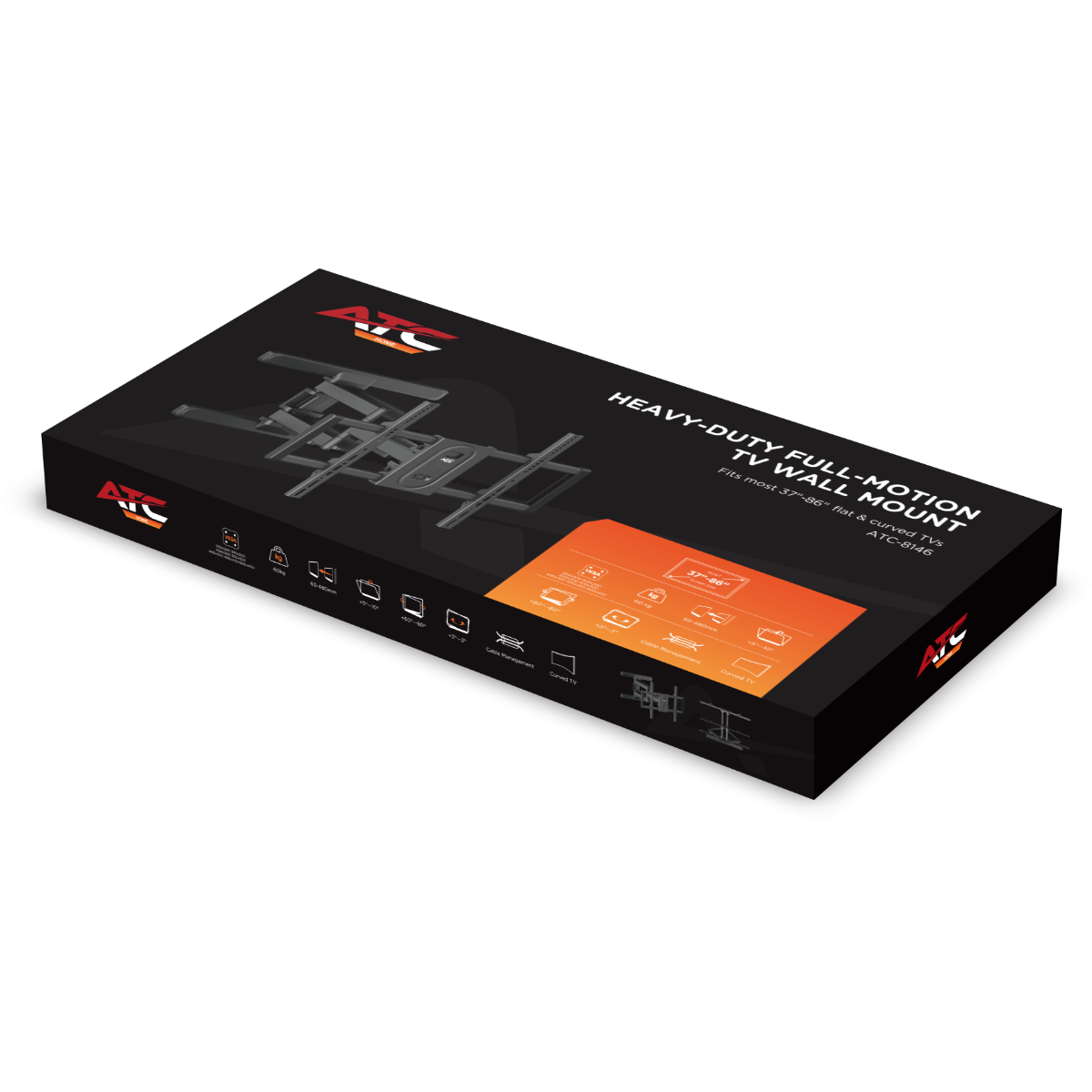 ATC-8146 Βάση Τηλεόρασης Επιτοίχια Full-Motion με Βραχίονα 9 ATC-8146 Βάση Τηλεόρασης Επιτοίχια Full-Motion με Βραχίονα - Image 9