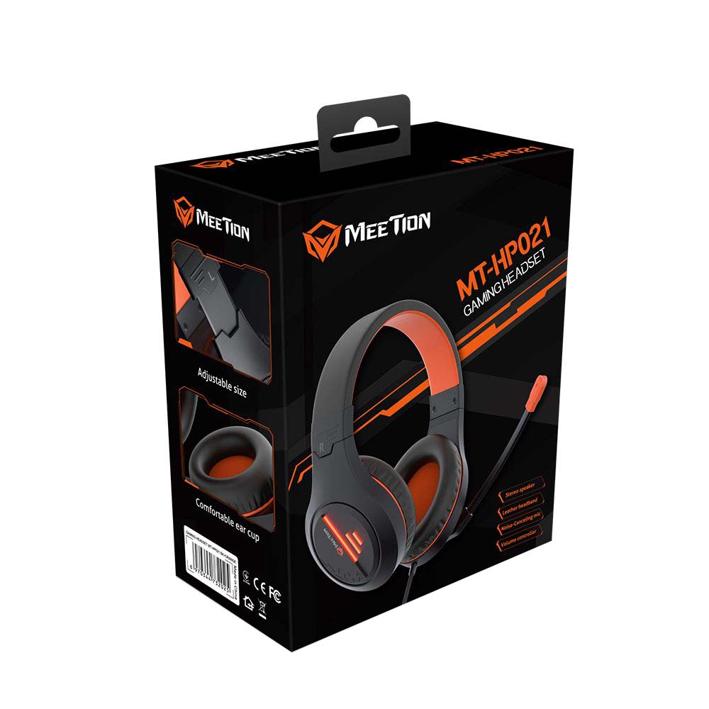 Meetion MT-HP021 Gaming Ακουστικά Μαύρο + Πορτοκαλί 10 Meetion MT-HP021 Gaming Ακουστικά Μαύρο + Πορτοκαλί - Image 10