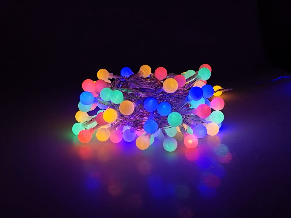 Modee Lighting Χριστουγεννιάτικα Λαμπάκια LED Τύπου Berry με Βύσμα (100LED/10m/10cm) Πολύχρωμα 6 Modee Lighting Χριστουγεννιάτικα Λαμπάκια LED Τύπου Berry με Βύσμα (100LED/10m/10cm) Πολύχρωμα - Image 6