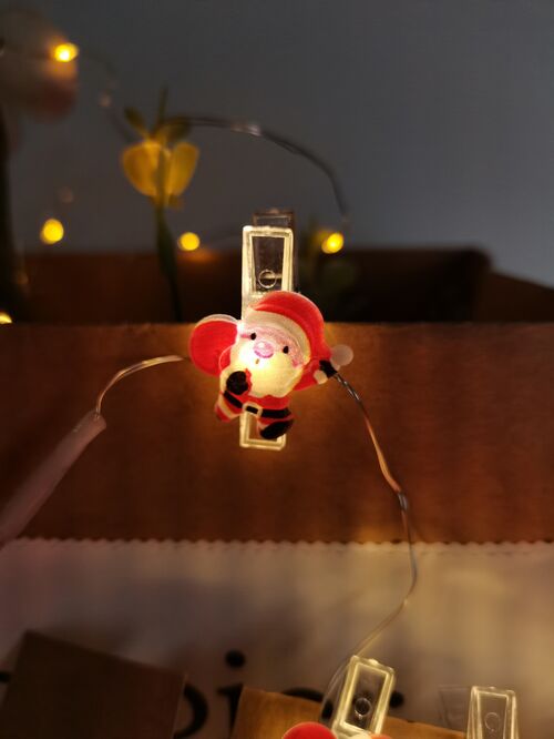 Modee Χριστουγεννιάτικα Διακοσμητικά Φωτάκια LED με Κλιπ & Μπαταρία (10LED/120cm/10cm) Θερμό Λευκό 4 Modee Χριστουγεννιάτικα Διακοσμητικά Φωτάκια LED με Κλιπ & Μπαταρία (10LED/120cm/10cm) Θερμό Λευκό - Image 4