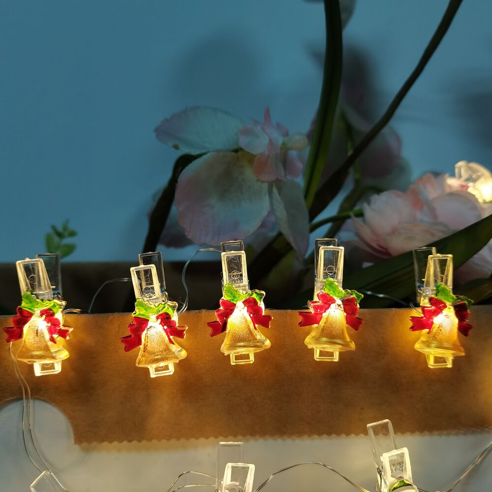 Modee Χριστουγεννιάτικα Διακοσμητικά Φωτάκια LED με Μπαταρία & Κλιπ (10LED/120cm/10cm) Θερμό Λευκό 4 Modee Χριστουγεννιάτικα Διακοσμητικά Φωτάκια LED με Μπαταρία & Κλιπ (10LED/120cm/10cm) Θερμό Λευκό - Image 4