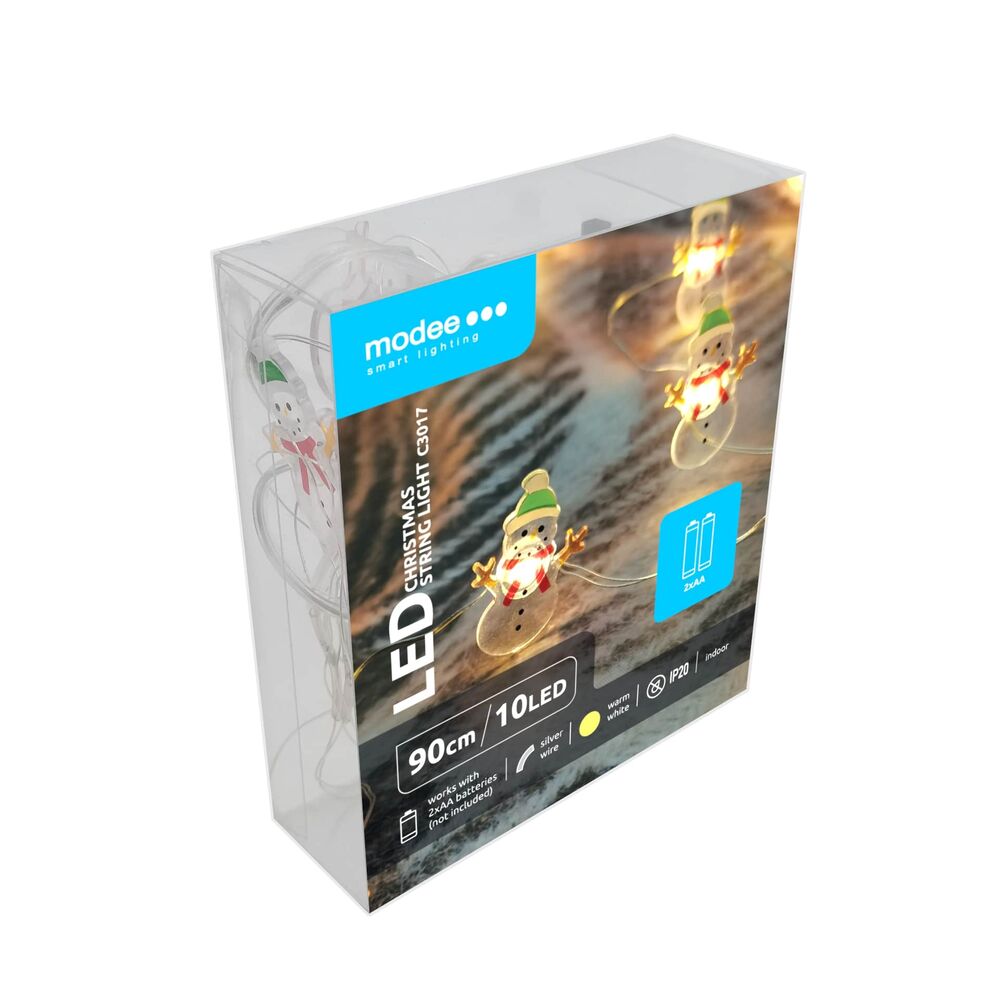 Modee Χριστουγεννιάτικα Φωτάκια LED με Μπαταρία (10LED/120cm/10cm) Θερμό Λευκό 2 Modee Χριστουγεννιάτικα Φωτάκια LED με Μπαταρία (10LED/120cm/10cm) Θερμό Λευκό - Image 2