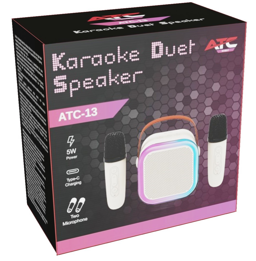 ATC-13 Ασύρματο Ηχείο Καραόκε με 2 Μικρόφωνα 5W RGB 2 ATC-13 Ασύρματο Ηχείο Καραόκε με 2 Μικρόφωνα 5W RGB - Image 2