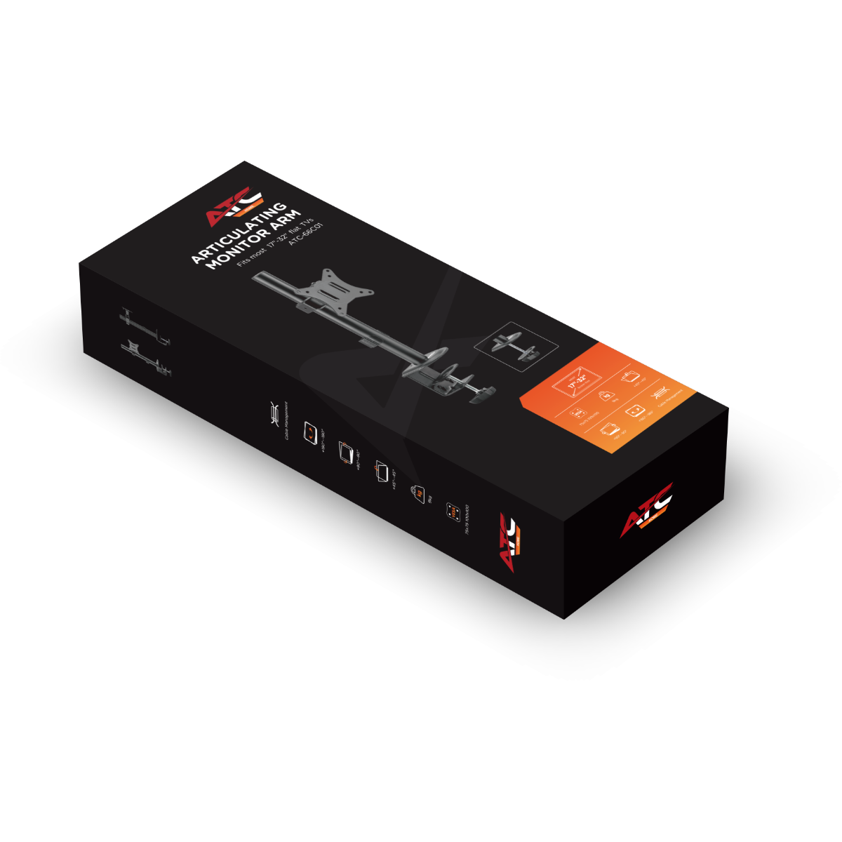 ATC- 66C01 Βάση Οθόνης Μονή Ατσάλινη με Αρθρωτό Βραχίονα 17" - 32" 14 ATC- 66C01 Βάση Οθόνης Μονή Ατσάλινη με Αρθρωτό Βραχίονα 17" - 32" - Image 14