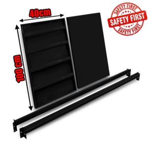 Μονό Ράφι Βαρέως Τύπου 200x40 Μαύρο