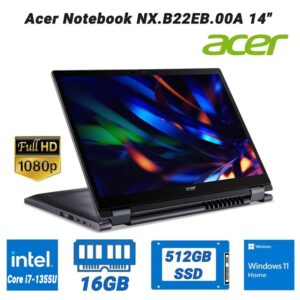 Acer Notebook NX.B22EB.00A 14" i7-1355U 16GB RAM 512GB SSD