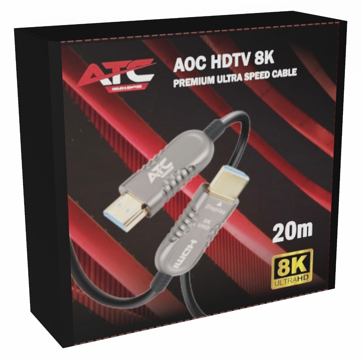 ATC AOC HDTV 2.1V Premium Οπτικό Καλώδιο 8K 20m 2 ATC AOC HDTV 2.1V Premium Οπτικό Καλώδιο 8K 20m - Image 2
