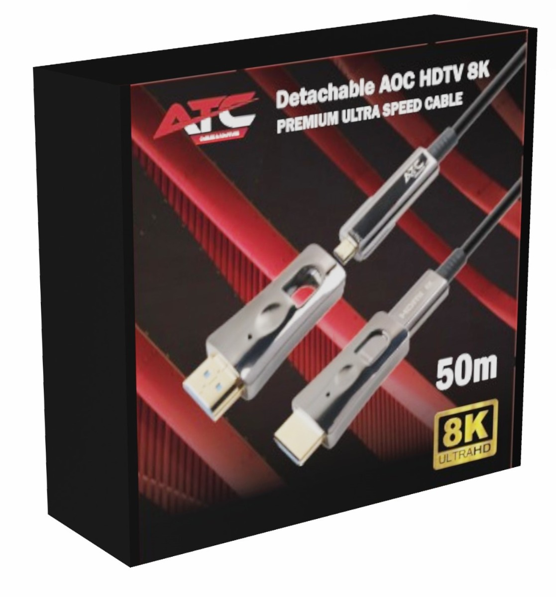 ATC AOC HDMI 2.1V 8K Αποσπώμενο Οπτικό Καλώδιο 50m 2 ATC AOC HDMI 2.1V 8K Αποσπώμενο Οπτικό Καλώδιο 50m - Image 2