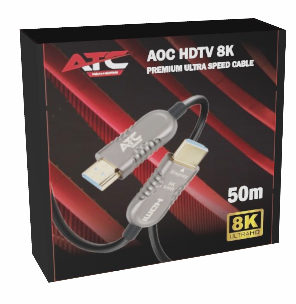ATC AOC HDTV 2.1V Premium Οπτικό Καλώδιο 8K 50m 2 ATC AOC HDTV 2.1V Premium Οπτικό Καλώδιο 8K 50m - Image 2